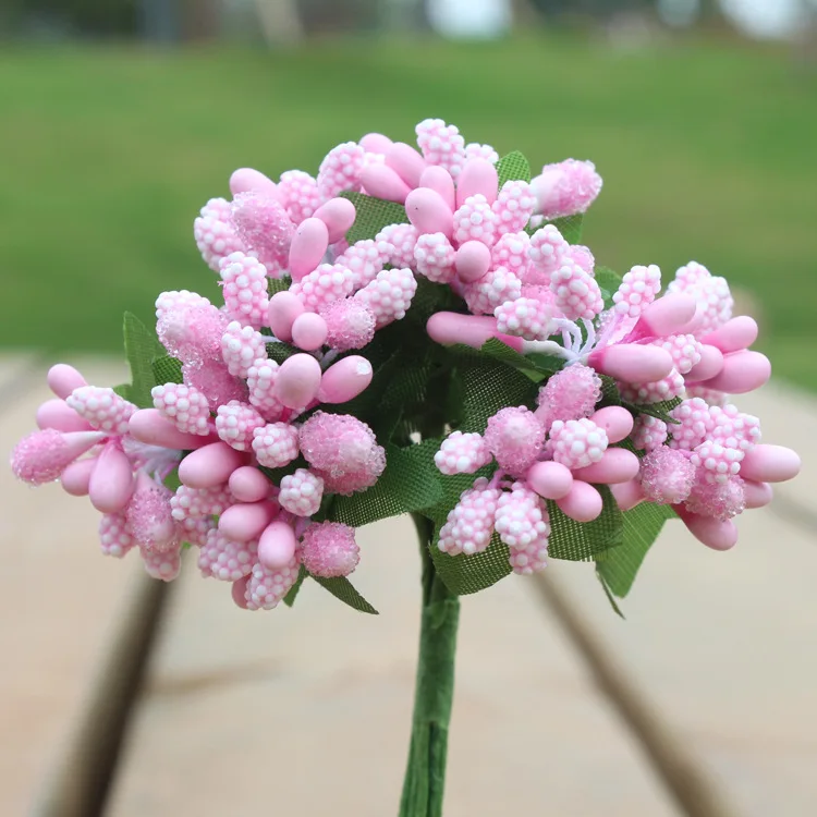 144Pcs Stamen Sugar Handmade Artificial Flowers Cheap Wedding Decoration Diy Wreath Needlework Gift Box Scrapbooking Fake Flower - купить по