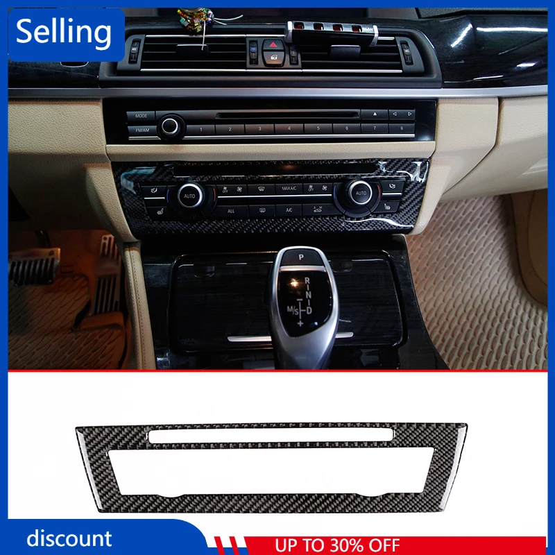 

Soft Carbon Fiber For BMW 5 Series F10 F18 520 2011-2017 Car Center Air Conditioning Decoration Frame Trim Stickers Accessories