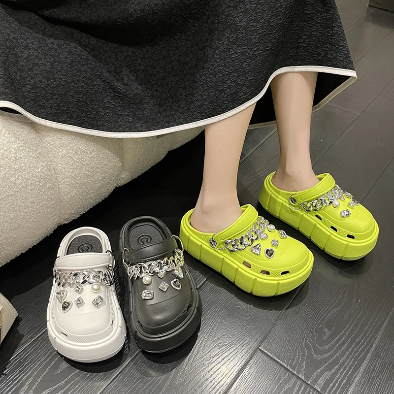 2022 NEW Women Clogs Platform Sandals Summer Women Slippers Wedges Sandals Outdoor Clogs Thick Beach Slippers Flip Flops Shoes