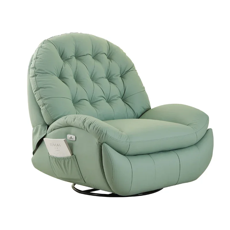 

Wyj Electric Sofa Multifunctional Space Capsule Lazy Recliner Leisure Rotatable Leather Art Rocking Chair
