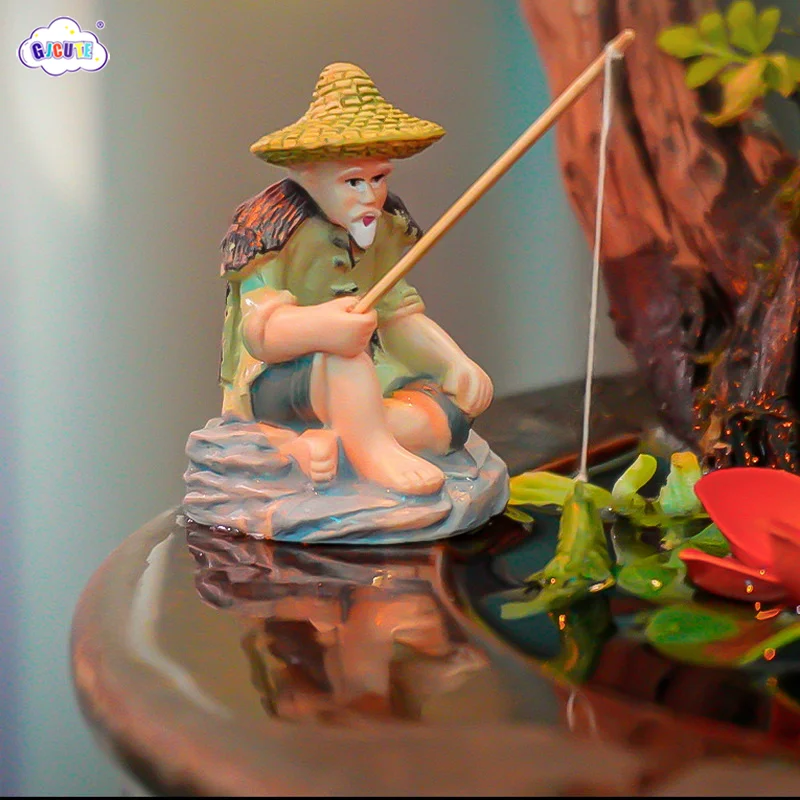 Кукольный домик креативное миниатюрное украшение для рыбалки стариков из ПВХ