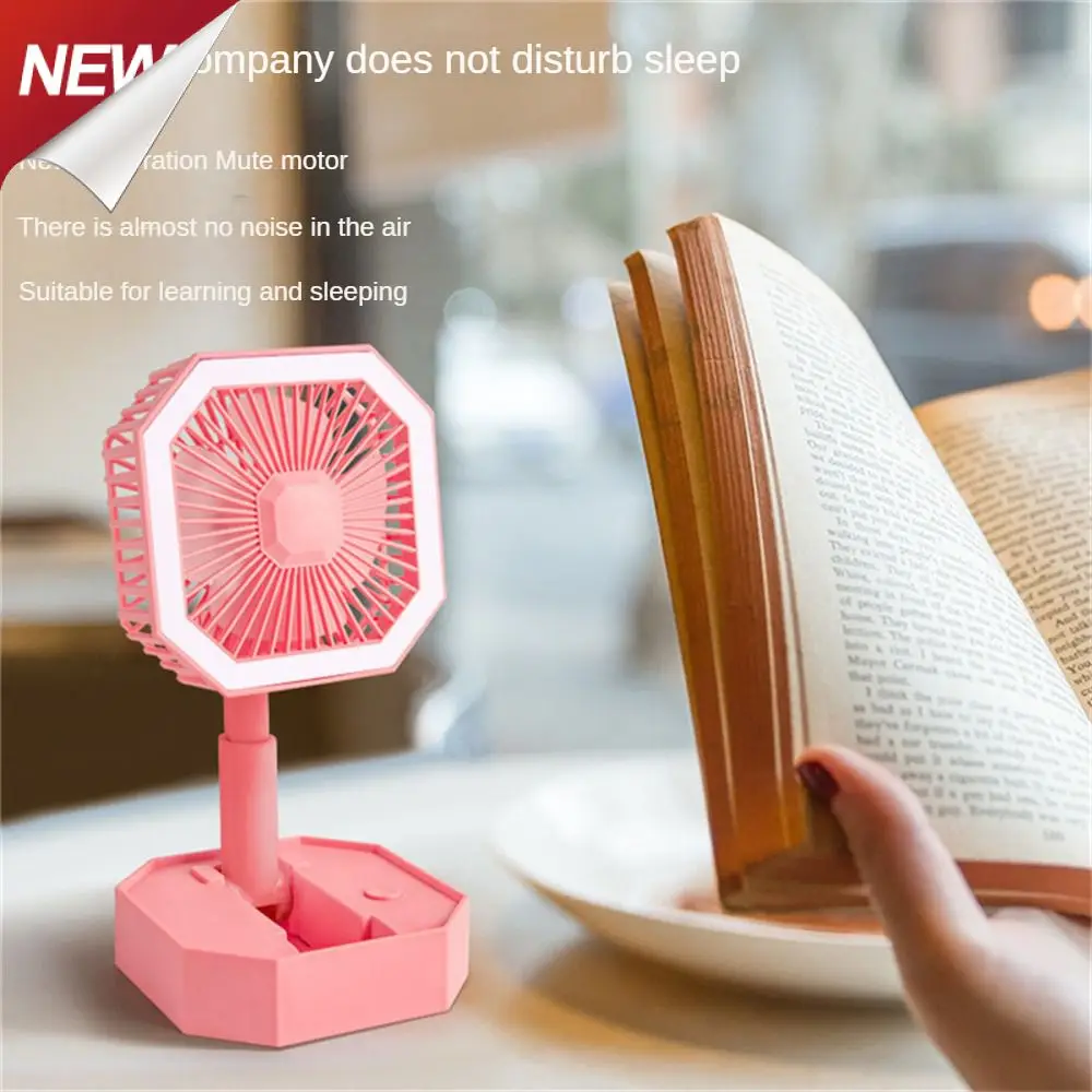 

Минималистичный бесшумный Складной вентилятор с панелью, складной настольный восьмиугольный вентилятор с границей алмазной резки, легко складывается