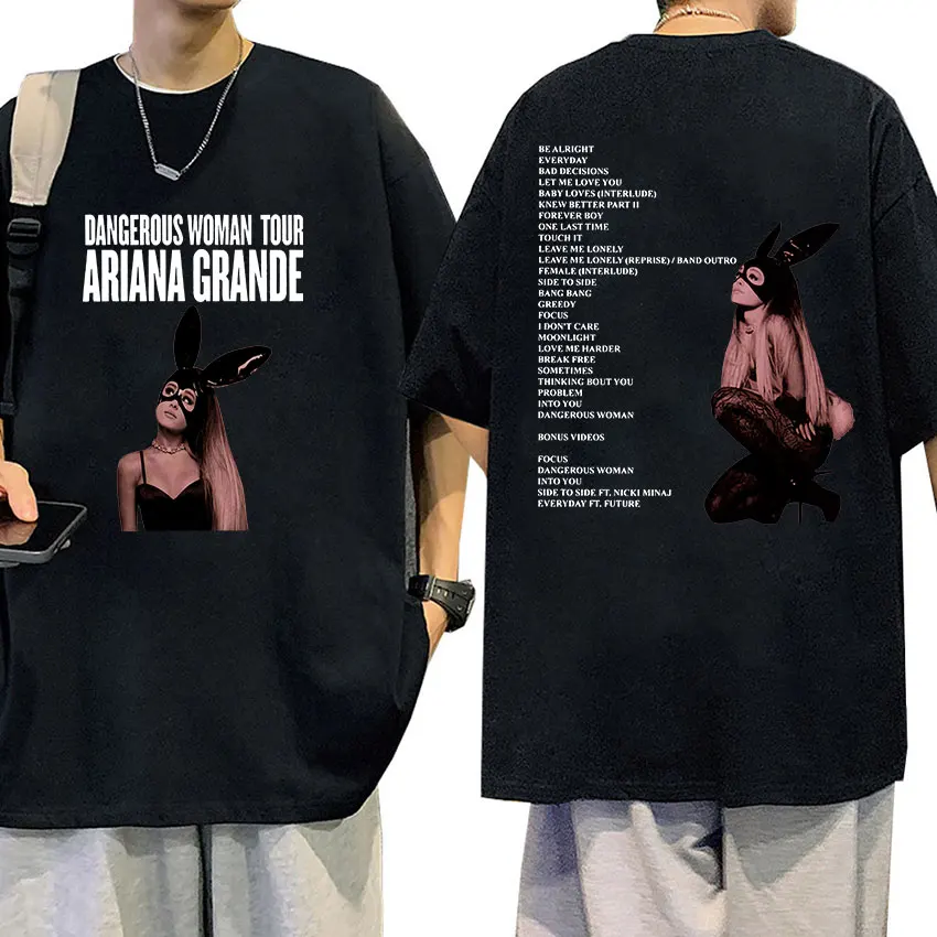 Футболка Ariana Grande с принтом опасных женщин и альбомов модная Ретро футболка