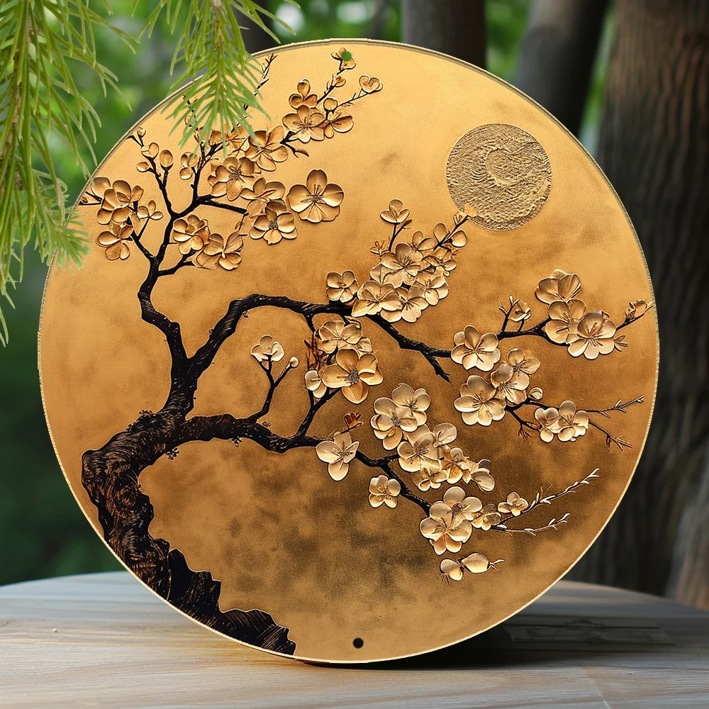 Металлическая художественная живопись круглый венок декоративная вывеска декор