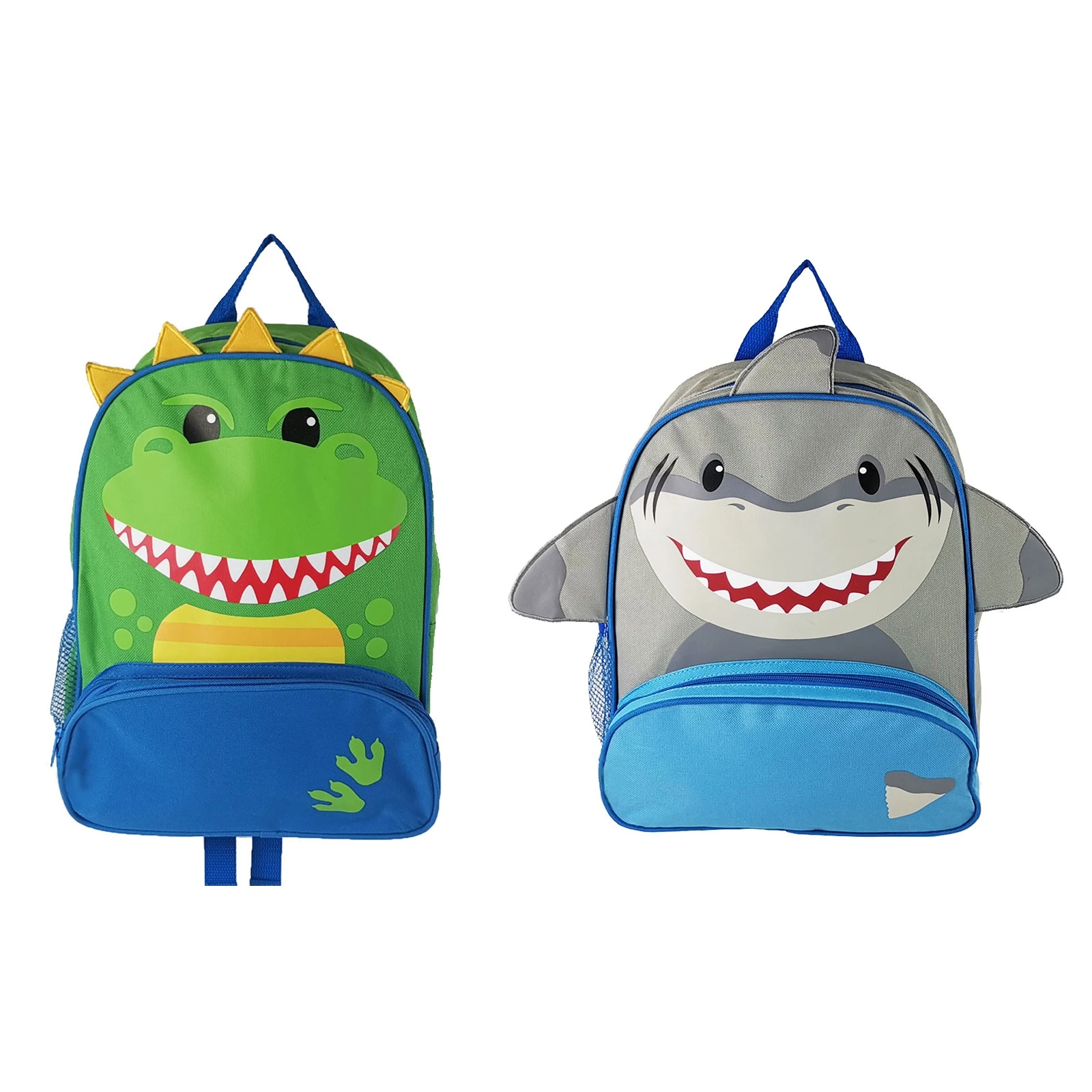 

Kid Boy Backpacks Shark/Dinosaur Pattern Adjustable Strap Zipper Closure Daypack Baby Small School Bags