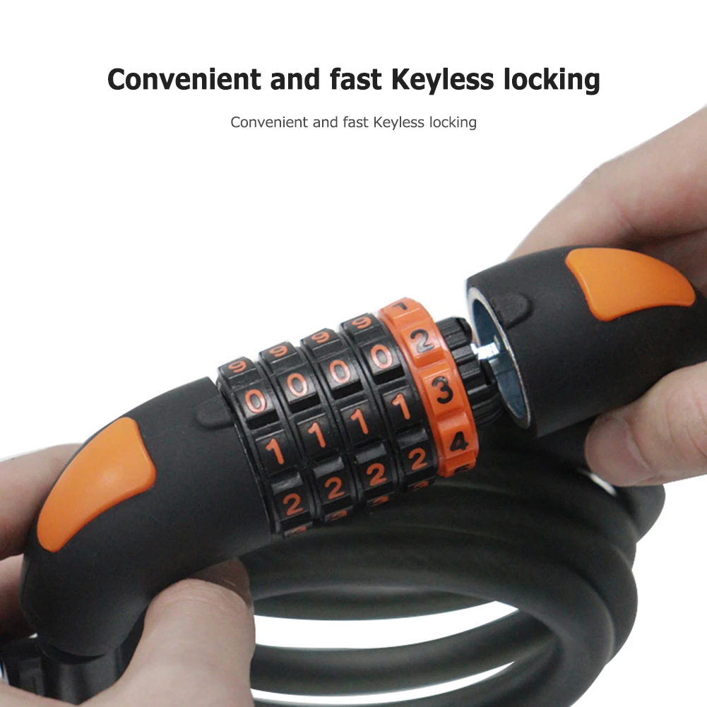 

Mountain Bike Steel Cable Lock Key Electric Password Fixed Anti-Theft Steel Bicycle Lock Bike Accessories Candado Bicicleta