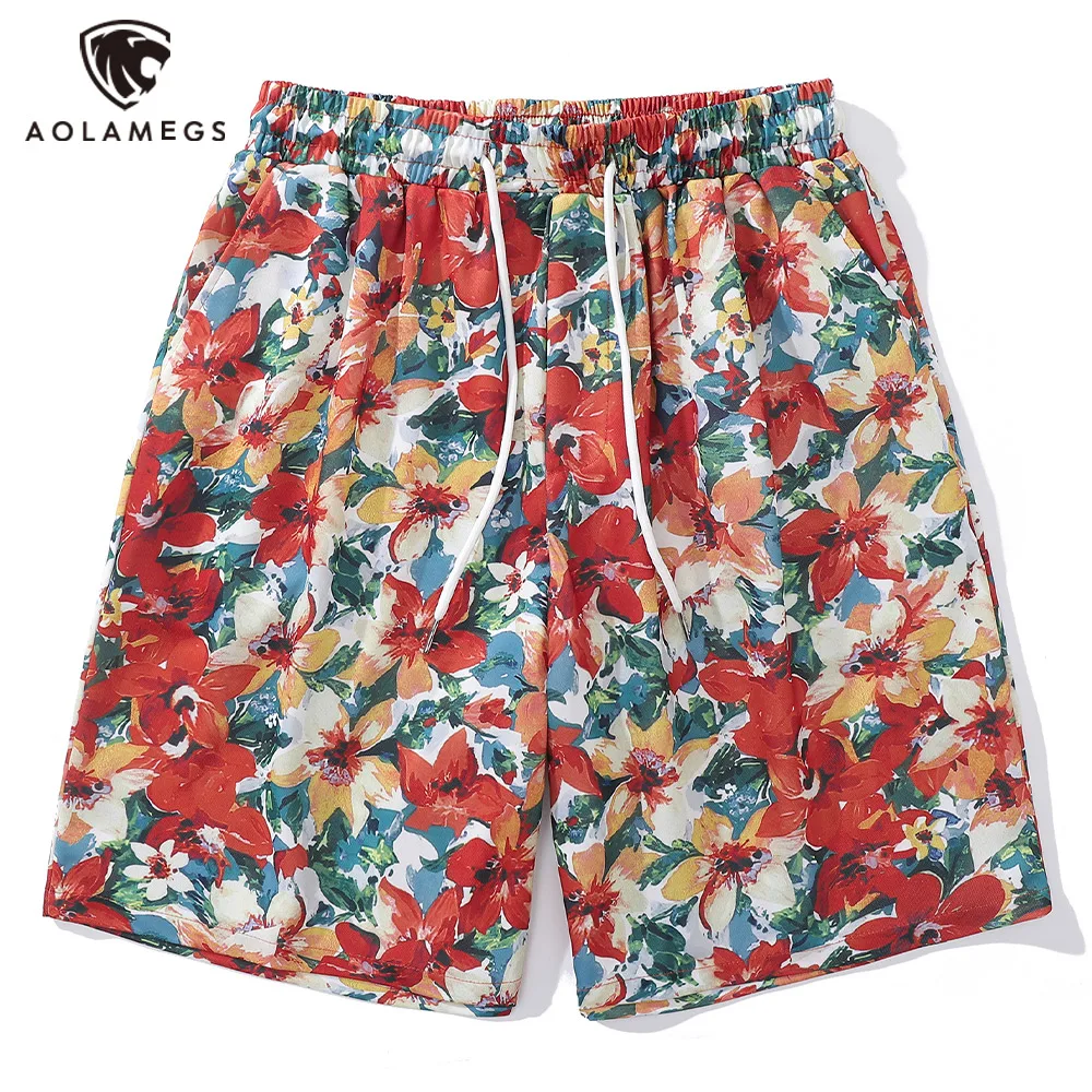 

Шорты Aolamegs мужские пляжные, Свободные повседневные, с цветным принтом граффити, летняя уличная одежда в стиле Харадзюку