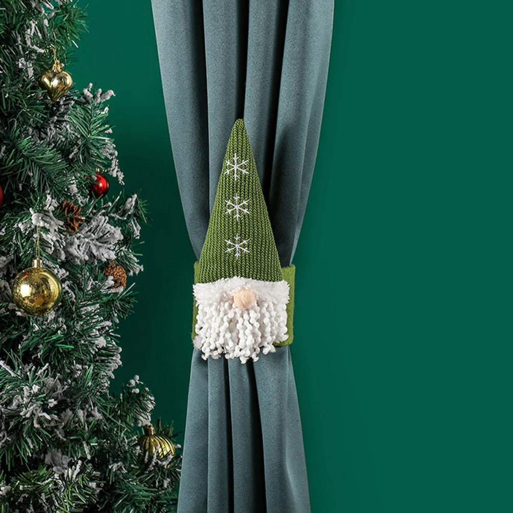 

4 Pcs Christmas Curtain Tiebacks Window Holders Decor Drapes Ties Curtains Holdbacks Xmas Buckle Straps