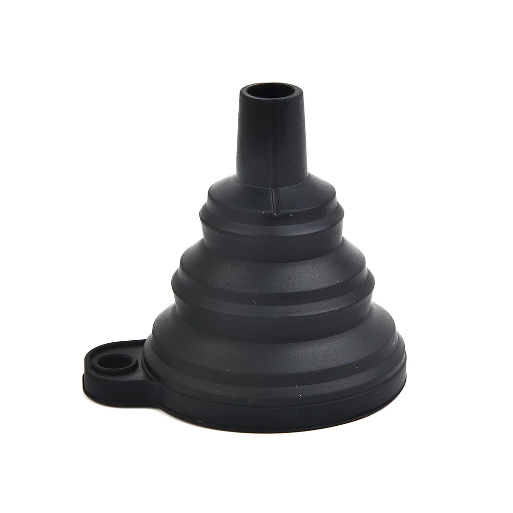 

Black Car Funnel Collapsible Fluid Change Fill Gasoline Oil Fuel Parts Universal
