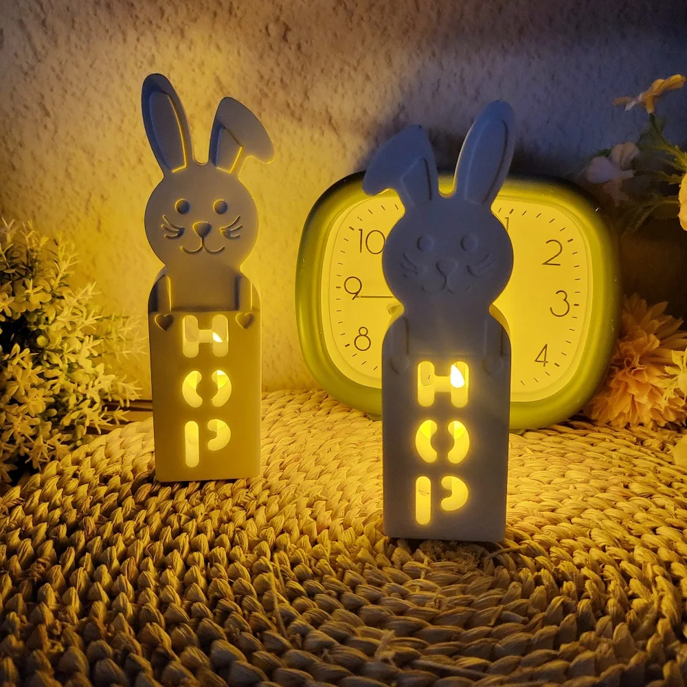 ХОП кролик гипсовая штукатурка силиконовая форма DIY украшение дома пасхальный