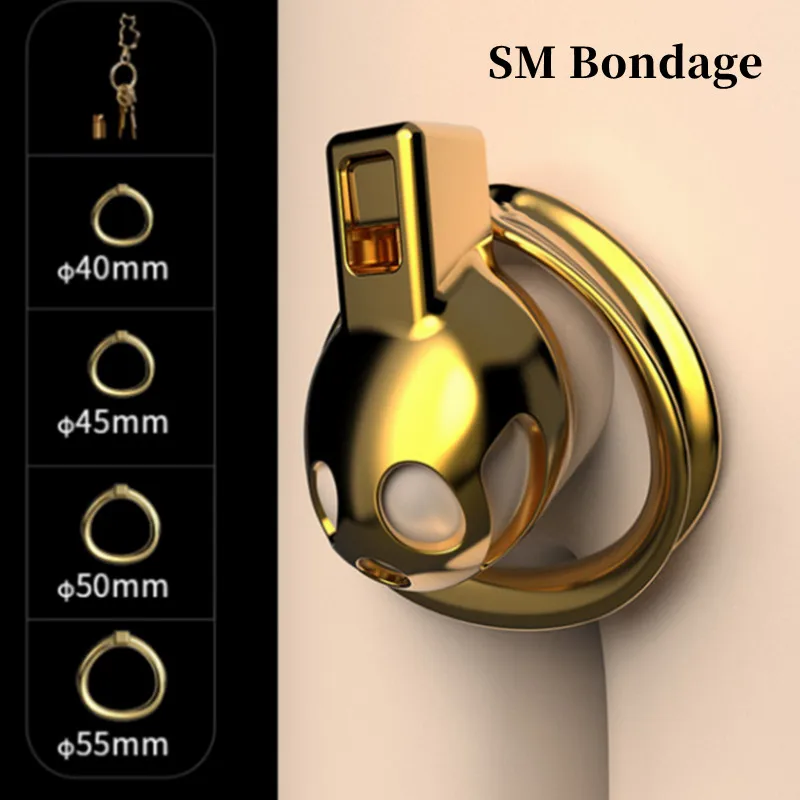 

New Chastity Cages SM Bondage Metal Male Bondage 2 Type Chastity Lock Birdcage Short Penis Lock Cock Cage Sextoys For Men Adults