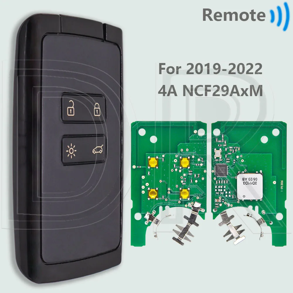 

DR 4A PCF7953M/NCF29xMChip 433 МГц автомобильный дистанционный ключ KR5IK4CH-01 для Renault Kadjar Clio5 Zoe2 Koleos Captur Scenic Megane 2016-2022