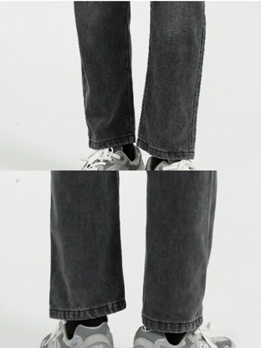 Four Seasons Men's Jeans Korean Trend Casual Cropped Pants Fashion Streetwear Men Ins Hot Sale Y2k Men Jeans Men Clothing JEANS