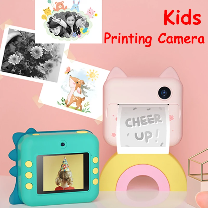 WIFI Instant Print Camera Wireless Digital 1080P HD Kids Camcorder Thermal Printer Children's Educational Toys Birthday Gift