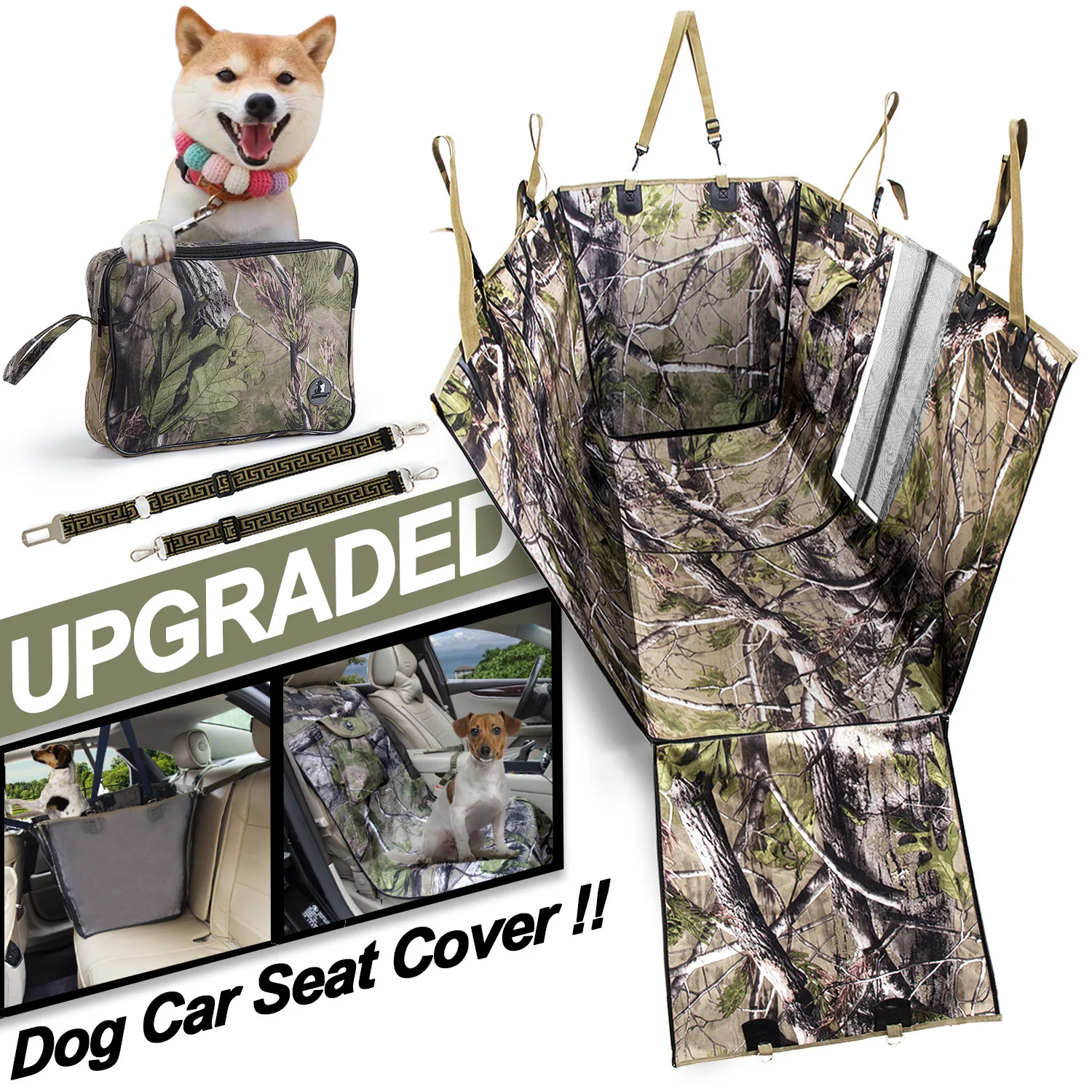 Travel Dog Car Seat Cover Pet Carriers Protector Hammock Cushion Adjustable Car Seats Mat With Safety Carrier Accessoires