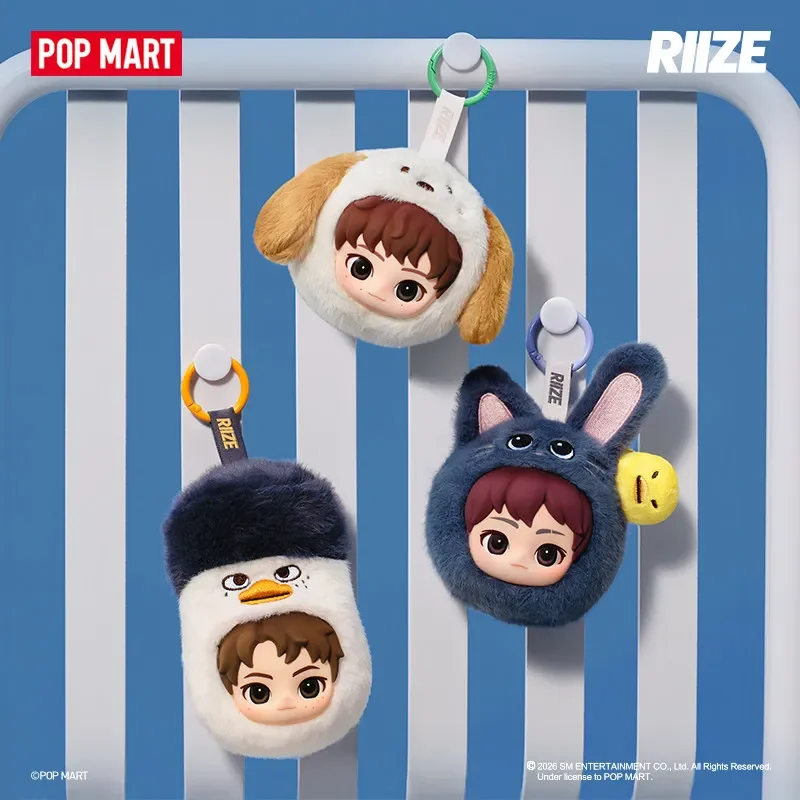 Фото POPMART Riize Fluffy Club Series Мини-сумочка-брелок, сюрприз-бокс, оригинальные игрушки, кукла, милая аниме-фигурка, украшения, подарок №3