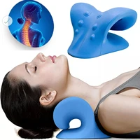 cervical spine stretch gravity muscle relaxation traction neck stretcher shoulder massage pillow relieve pain spine correction