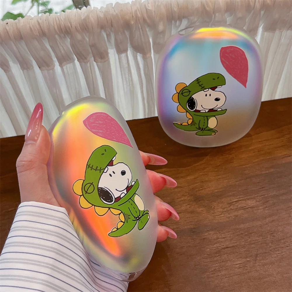 Фото Чехол для наушников Kawaii Snoopy, противоударный чехол для Apple Airpods Max, милый чехол для наушников, защитные чехлы для Airpods Max №5