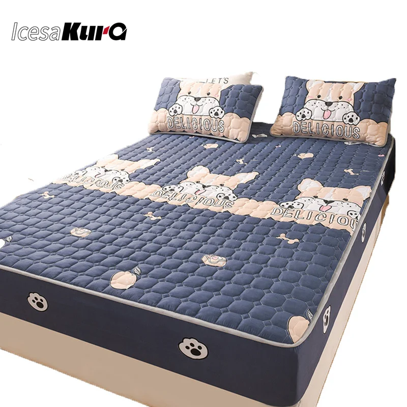 

New Upgraded Quilted Bed Sheet One-Piece All-Inclusive Thick Cartoon Bedspread Sheet Non-Slip Simmons Mattress Protection Cover