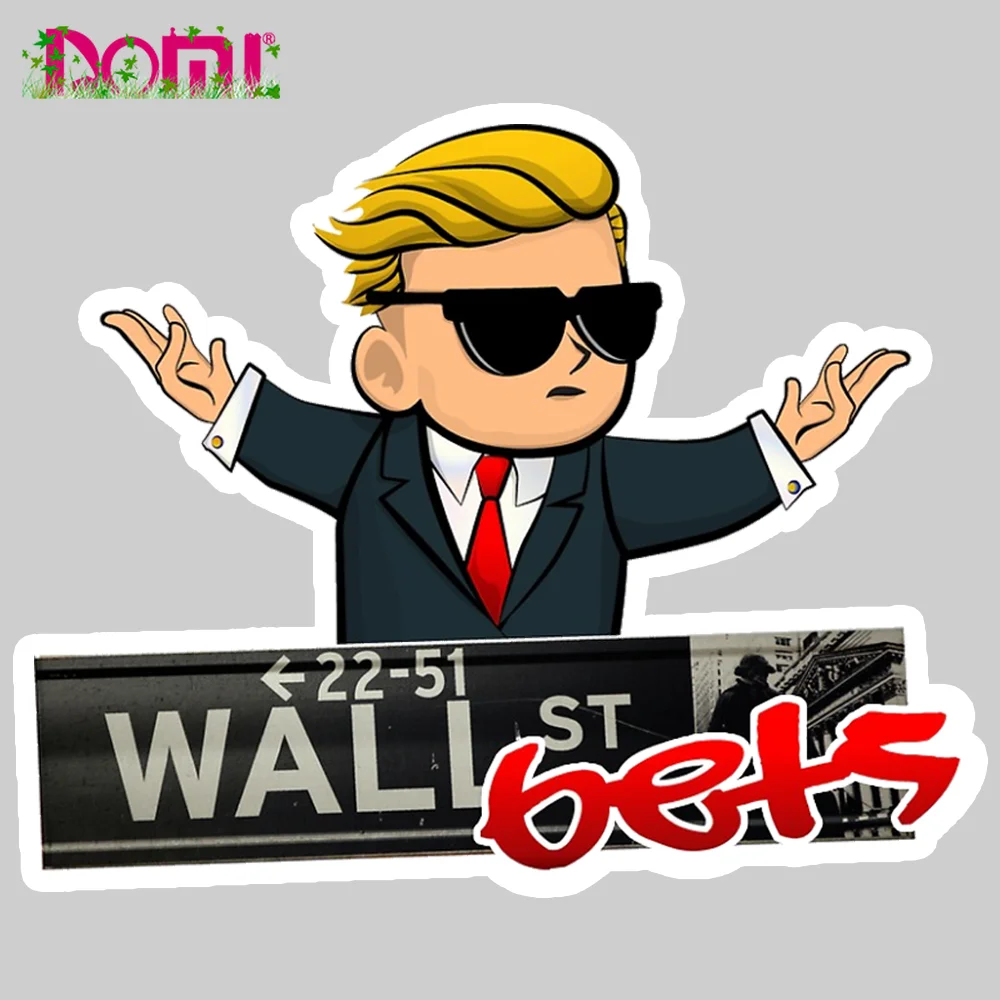 

DOMI for WSB WallStreetBets Wall Street Bets Subreddit Vinyl Stickers Laptop Helmet Trunk Wall Decal High Quality