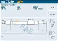 

74239 for kizma spark plug 11 V PATROL-TERRANO DDTI