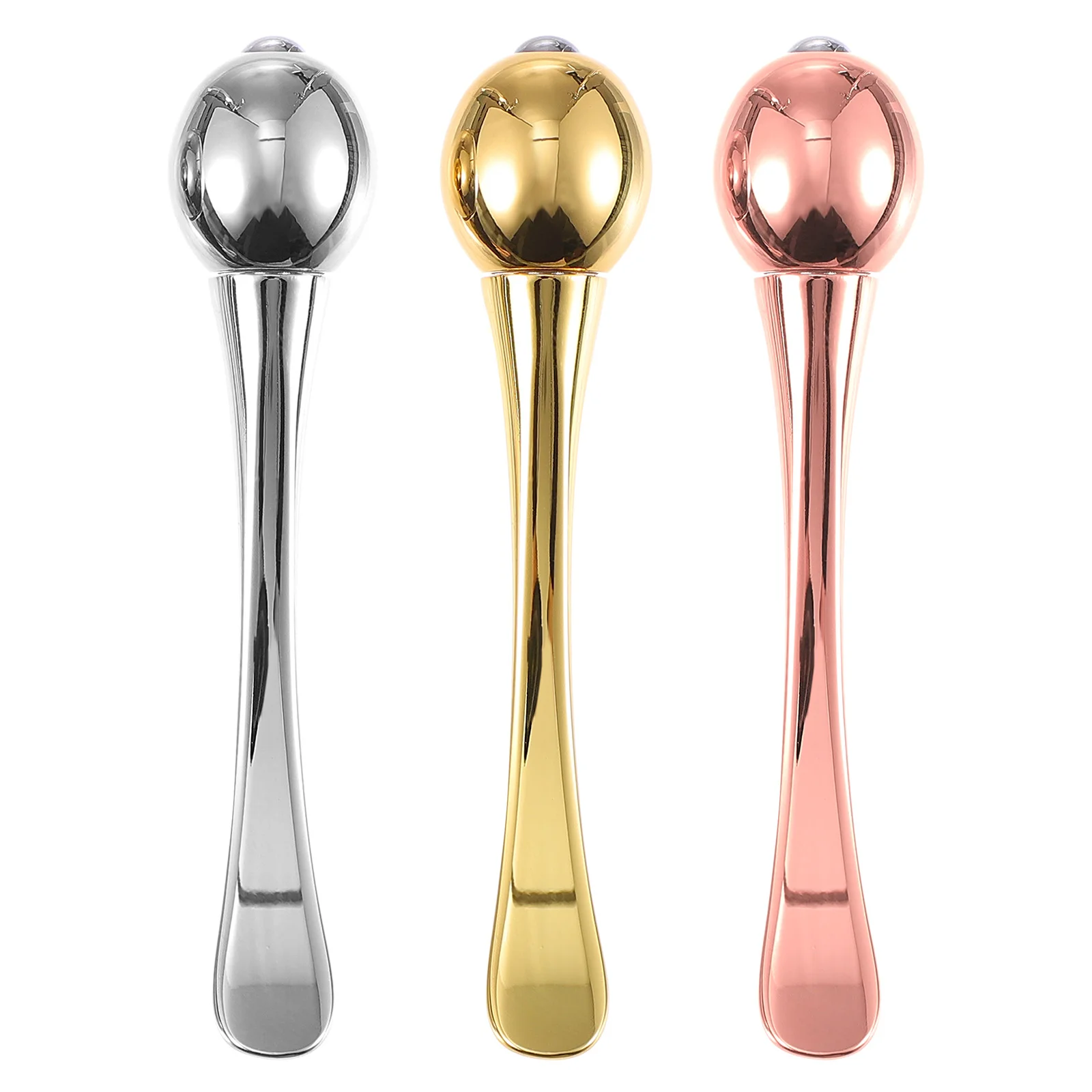 

3pcs Chic Smooth Portable Eye Cream Spoon Eye Stick Manual Eye