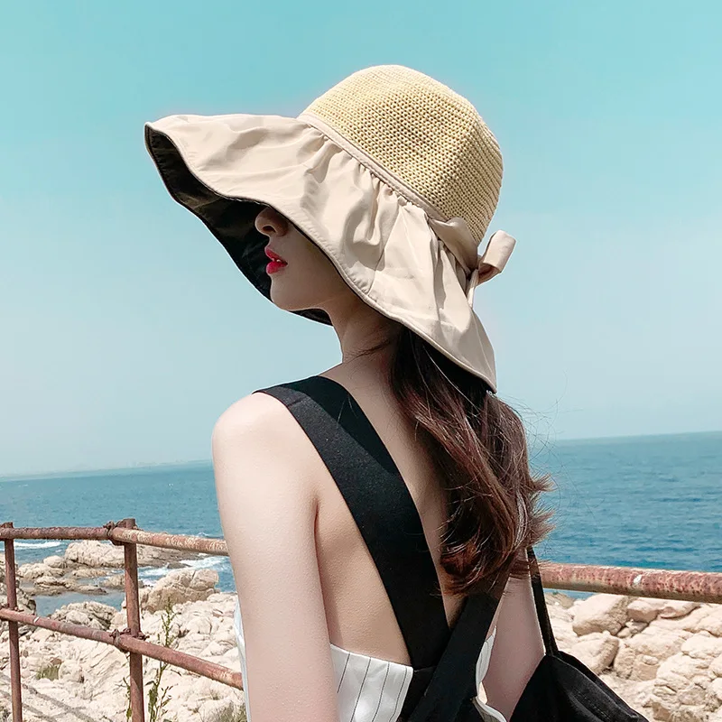 Женская Летняя Панама С Защитой От Солнца Дышащая Вязаная Сетчатая Складная