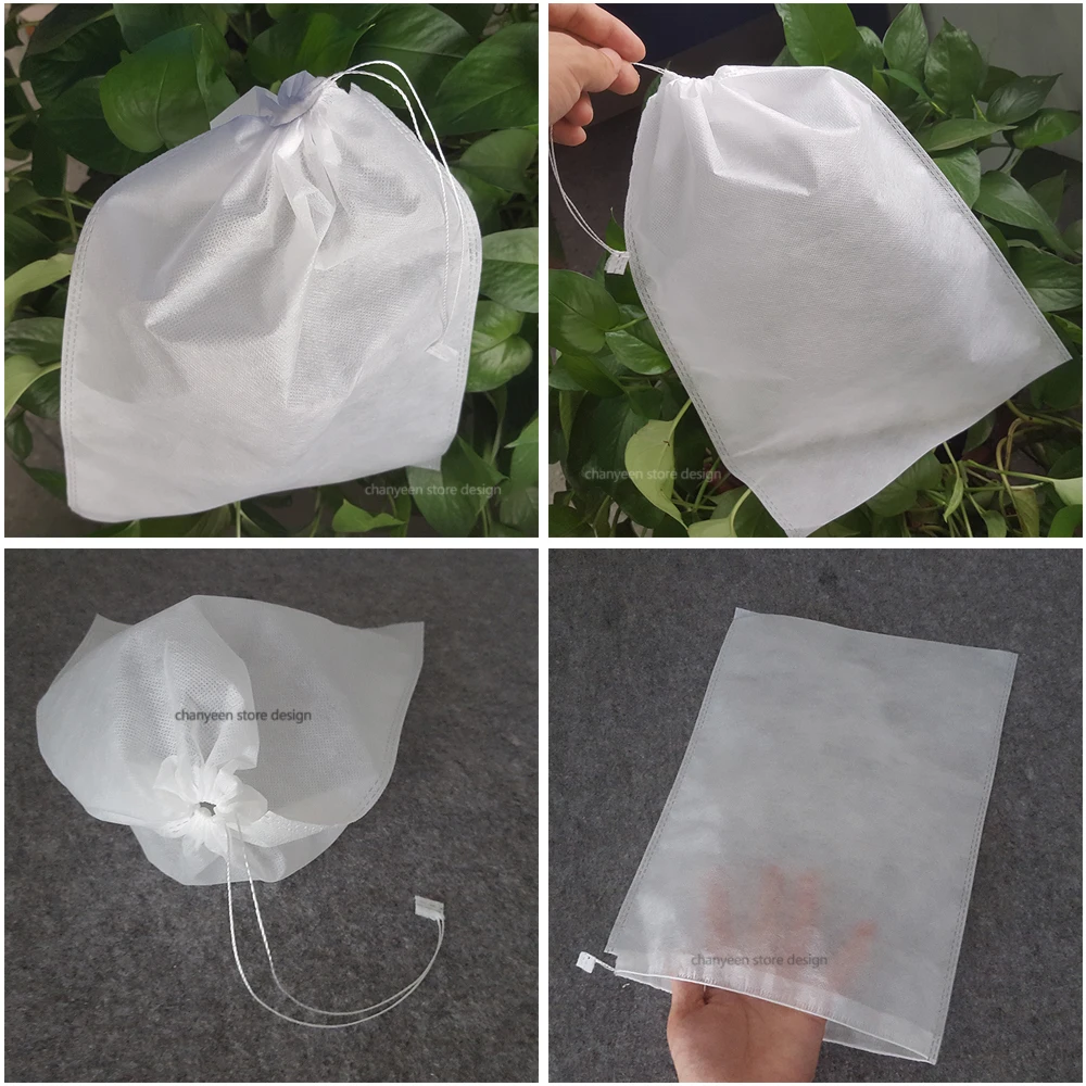 100pcs Apple Grapes Strawberry Fruit Grow Bags Non-woven Vegetable Plant Protection For Pest Control Anti-Bird Garden Tools - купить по
