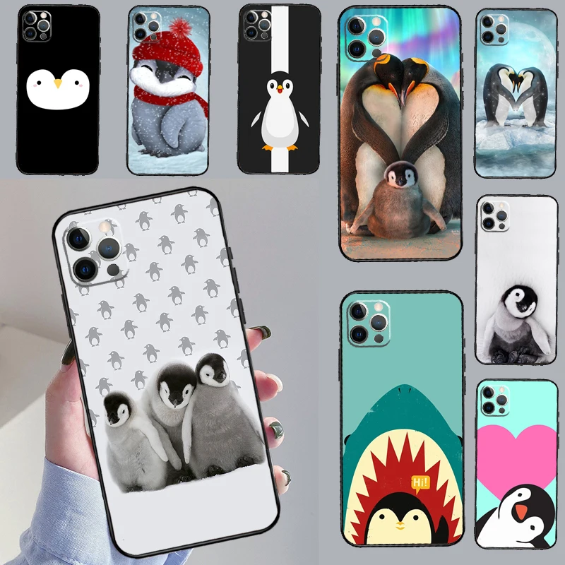 Чехол в виде пингвина для iPhone 12 11 13 Pro Max Mini XR X XS MAX 5S 6S 7 8 Plus SE 2022 2020 чехол |