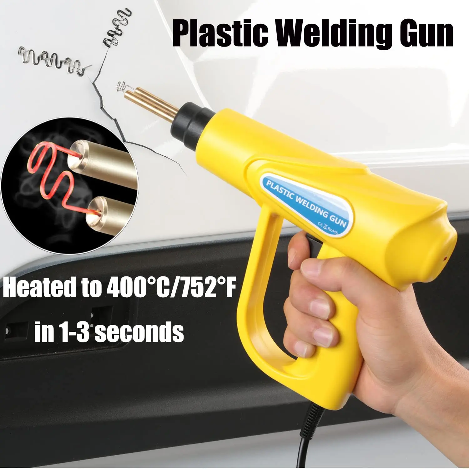 70W HOT Stapler Plastic Welder Heat Gun Plastic Welding Machine Soldering Iron Staples Electric Welding Car Bumper Repair Tools