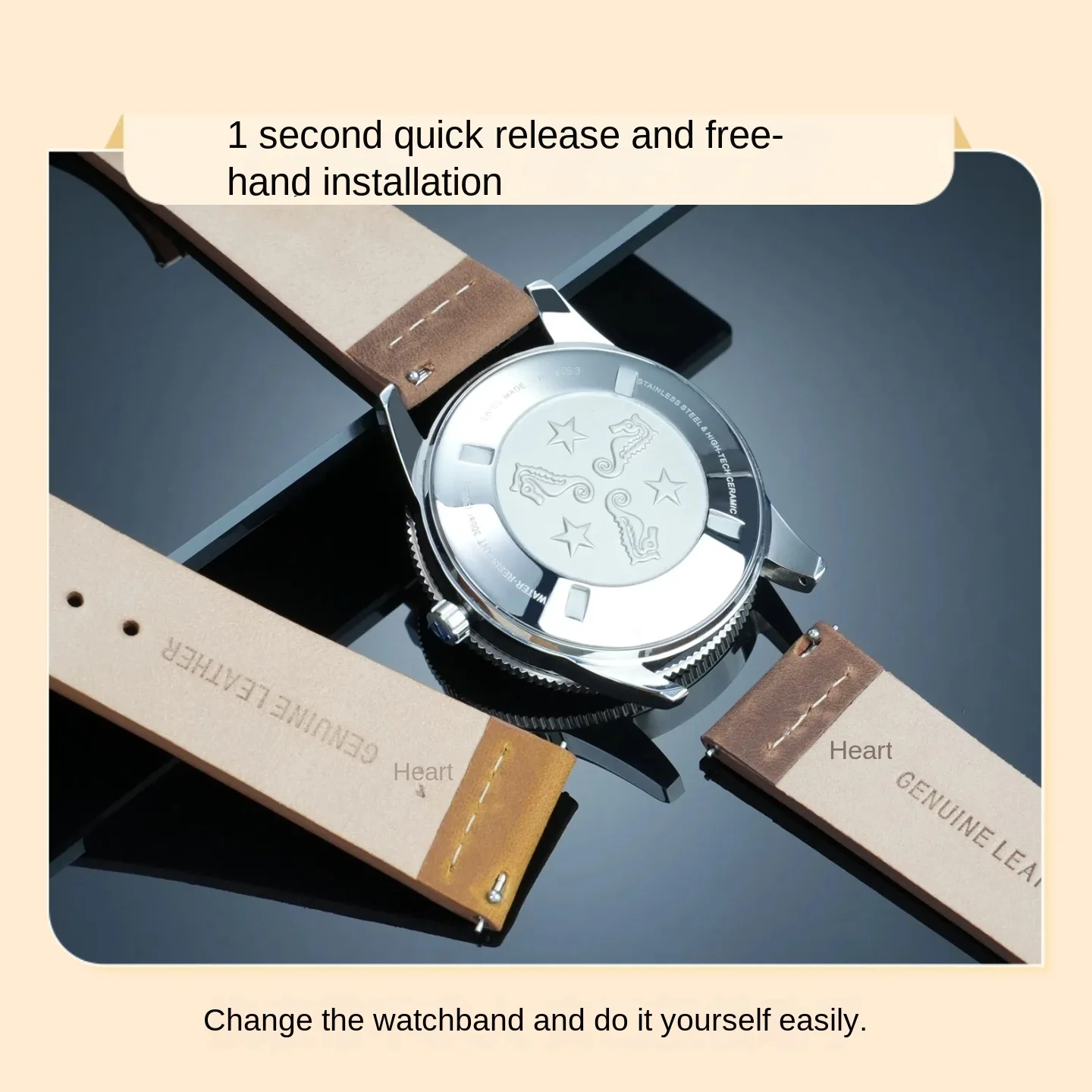 Фото 19мм 21мм ‌   Кожаный ремешок для часов PULL-UP для RADO, мужской матовый ремешок для часов Captain Cook CENTRIX/DIAMASTER, складная пряжка №5