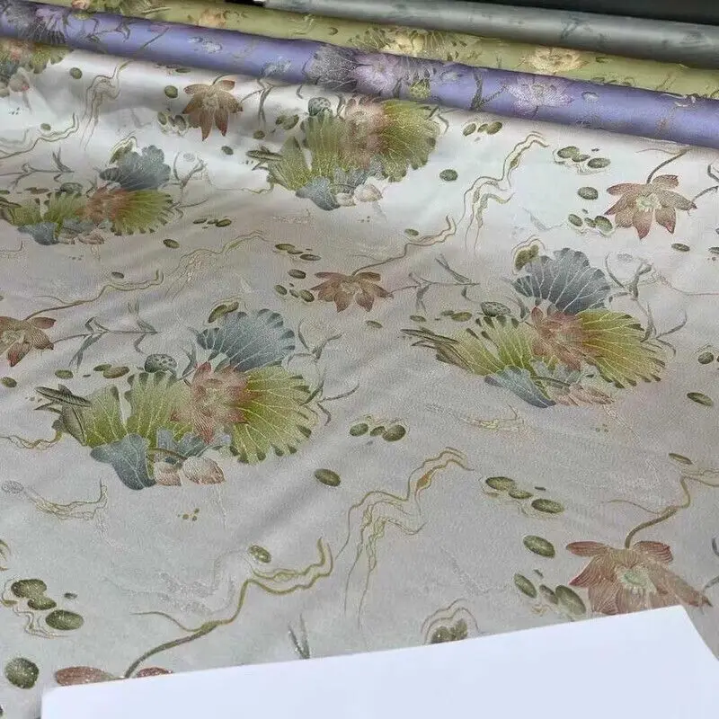 Тканая атласная ткань в китайском стиле из натурального шелка 24momme3d пара HANAJIRUSHI