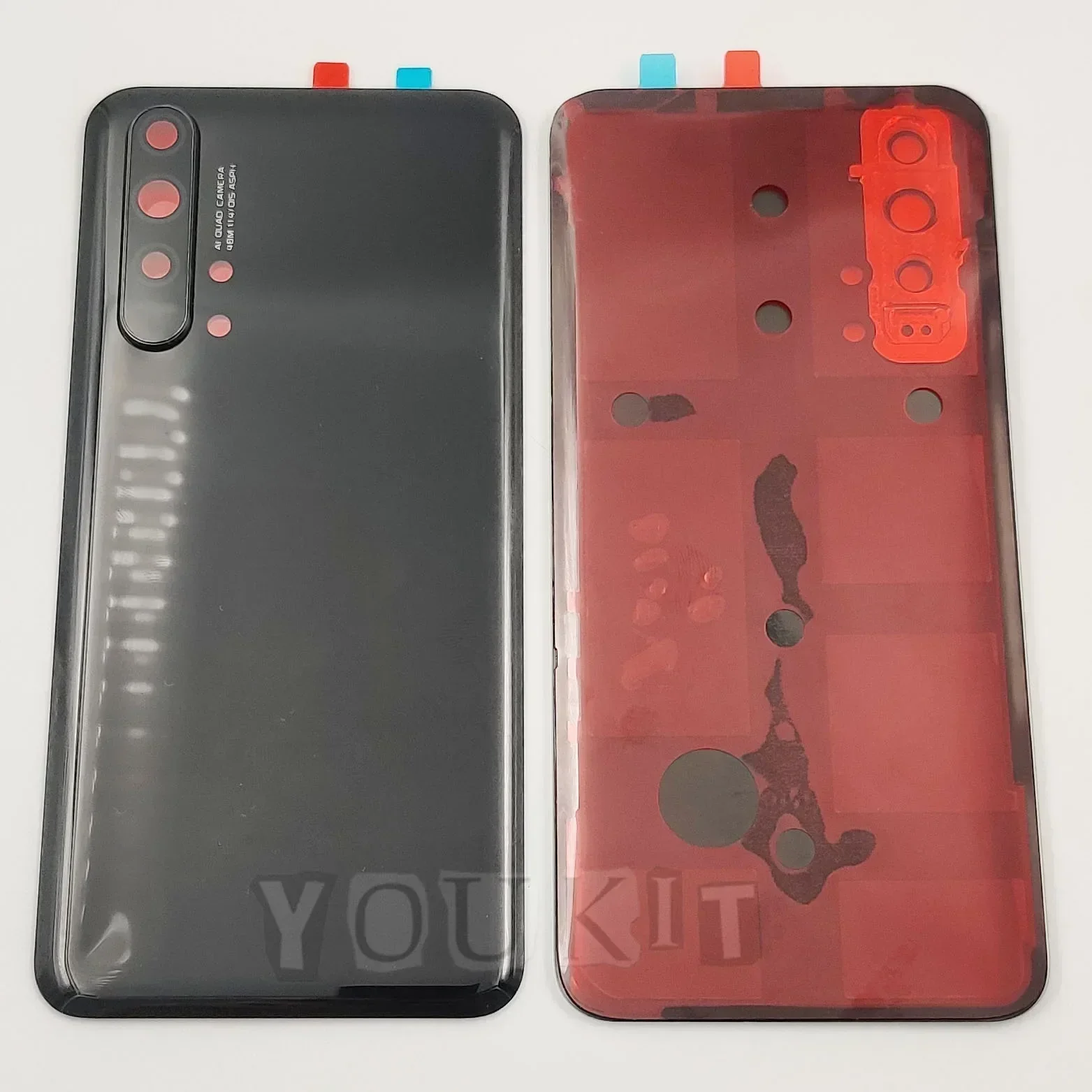 Стеклянная крышка батарейного отсека для Huawei Honor 20 Pro жесткая задняя дверь панель