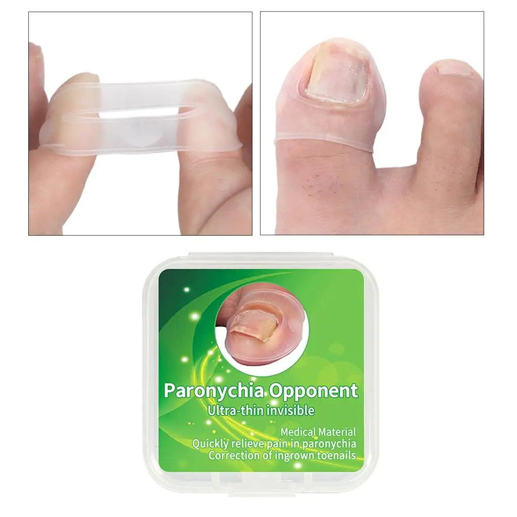

Silicone Ingrown Toe Nail Correction Corrector Sleeves Cover Paronychia