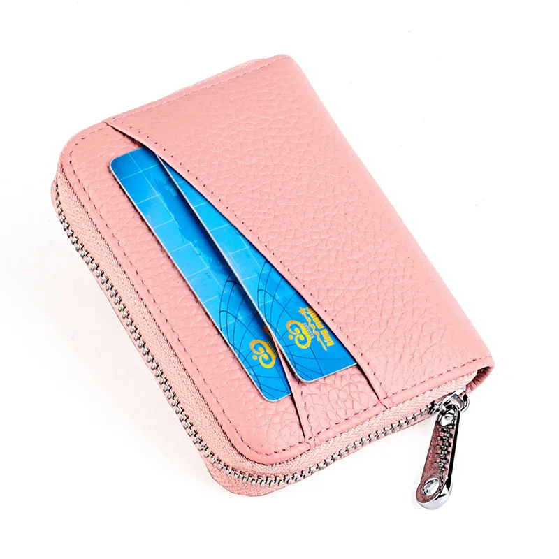 Дамский кошелек из натуральной кожи с отделением для карт верхний слой трендовый