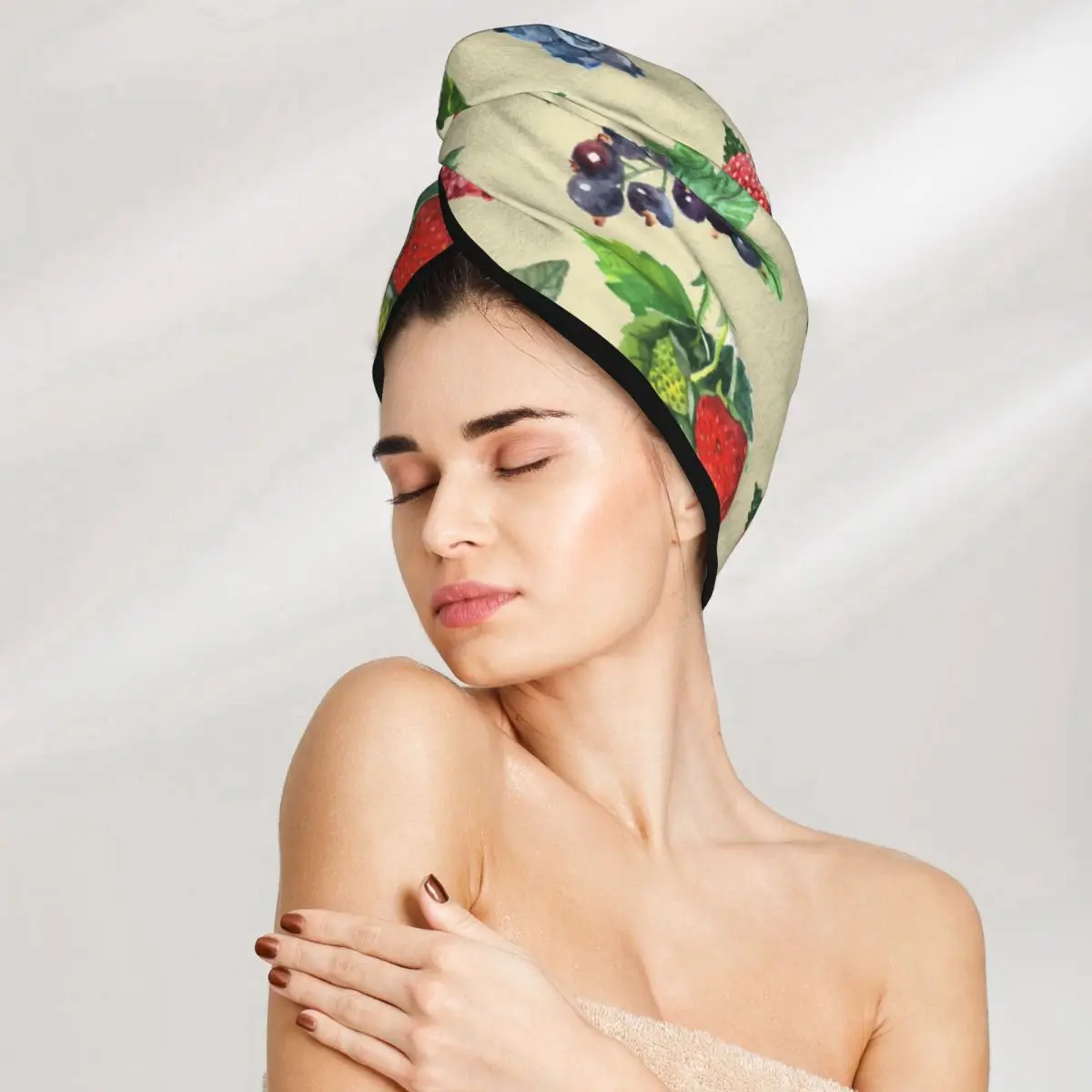 Cap Hat Bath Microfibertowel Cap Absorption Turban