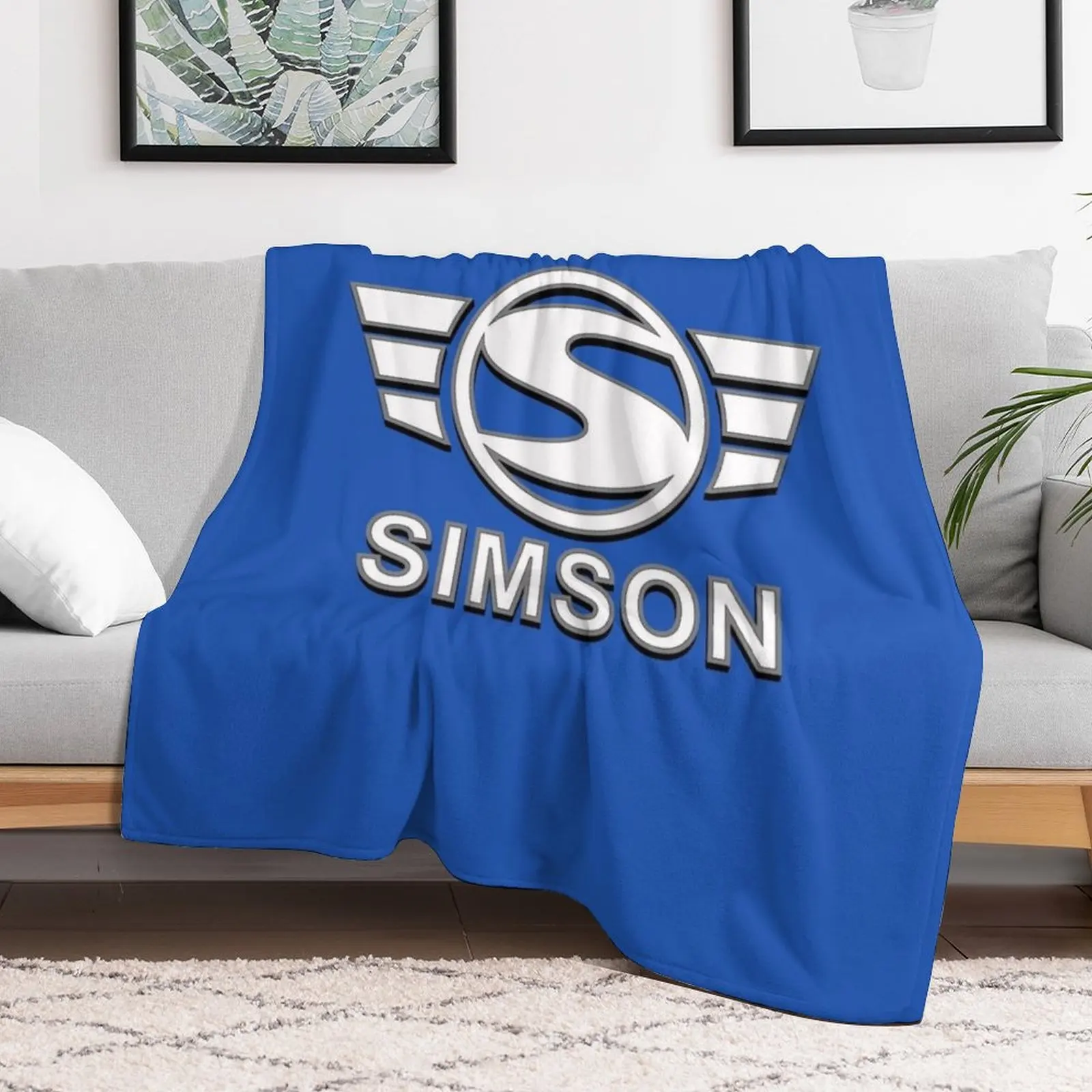 Тонкое одеяло Simson Logo 3D Spezial (белое) для дивана тонкие волосатые одеяла