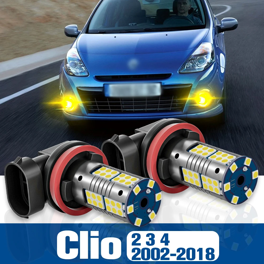 

2x LED Fog Light Blub Lamp Accessories Canbus For Renault Clio 2 3 4 2002-2018 2006 2007 2008 2009 2010 2011 2012 2013 2014 2015