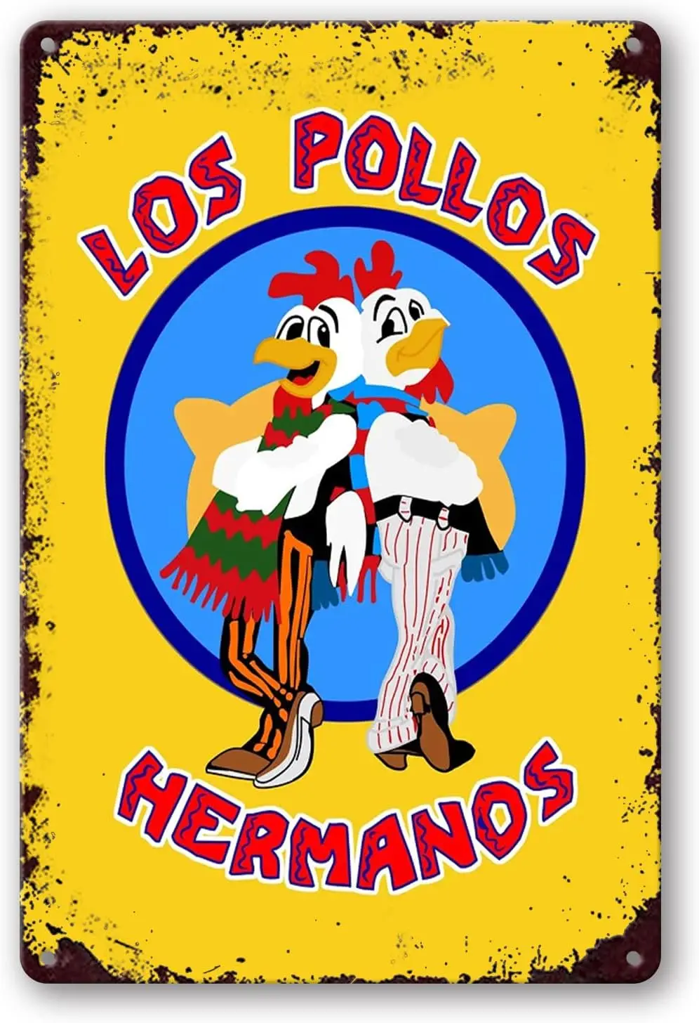 Фильм Ретро Во все тяжкие Los Pollos Hermanos плакат винтажная жестяная вывеска настенное