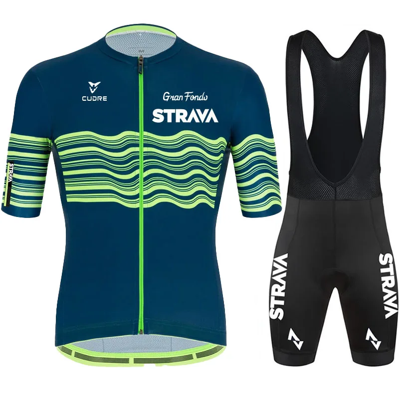 

STRAVA Men's Cycling Outfit Set Shorts Man Clothes Jersey Woman Summer Maillot Cycle Complete 2022 Pants Bib Mtb Male Clothing
