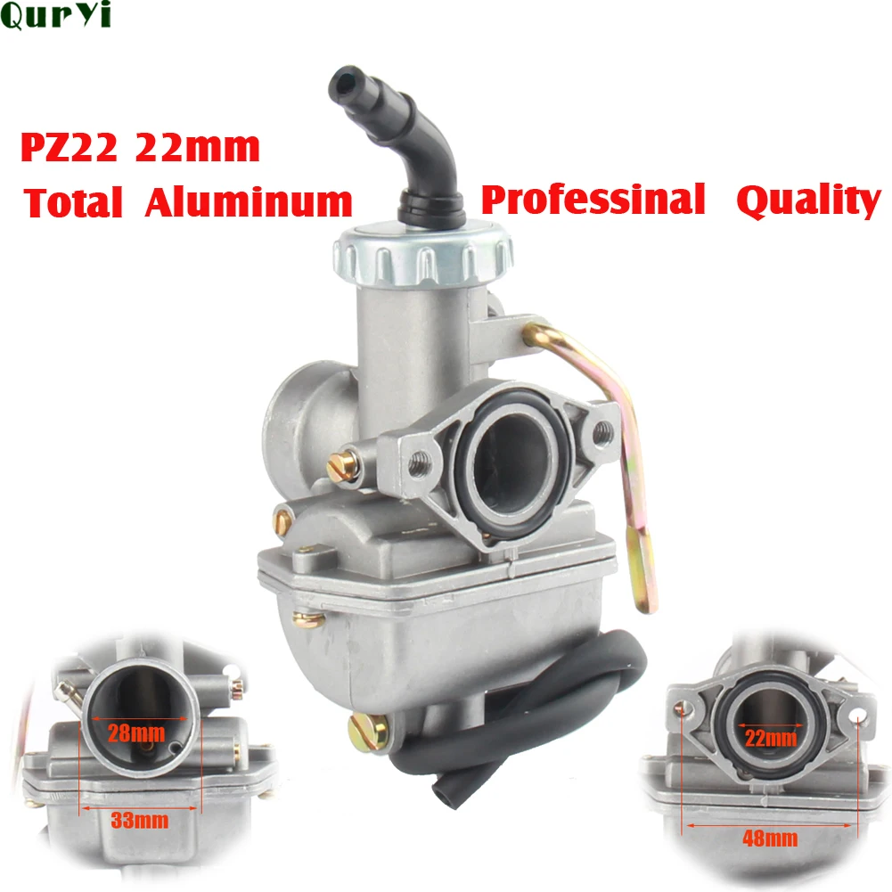 Карбюратор мотоциклетный PZ22 22 мм, карбюратор для 50cc 70cc 90cc 110cc 125cc 135 подходит для Kazuma ATV Quad Go Karts, мопедов SUNL HK110