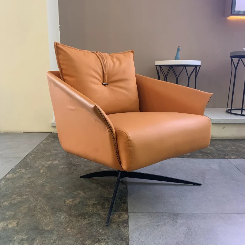 

Metal Modern Living Room Chairs Back Support Ergonomic Adults Leather Single Soft Comfortable Designer Sillas Home Furniture
