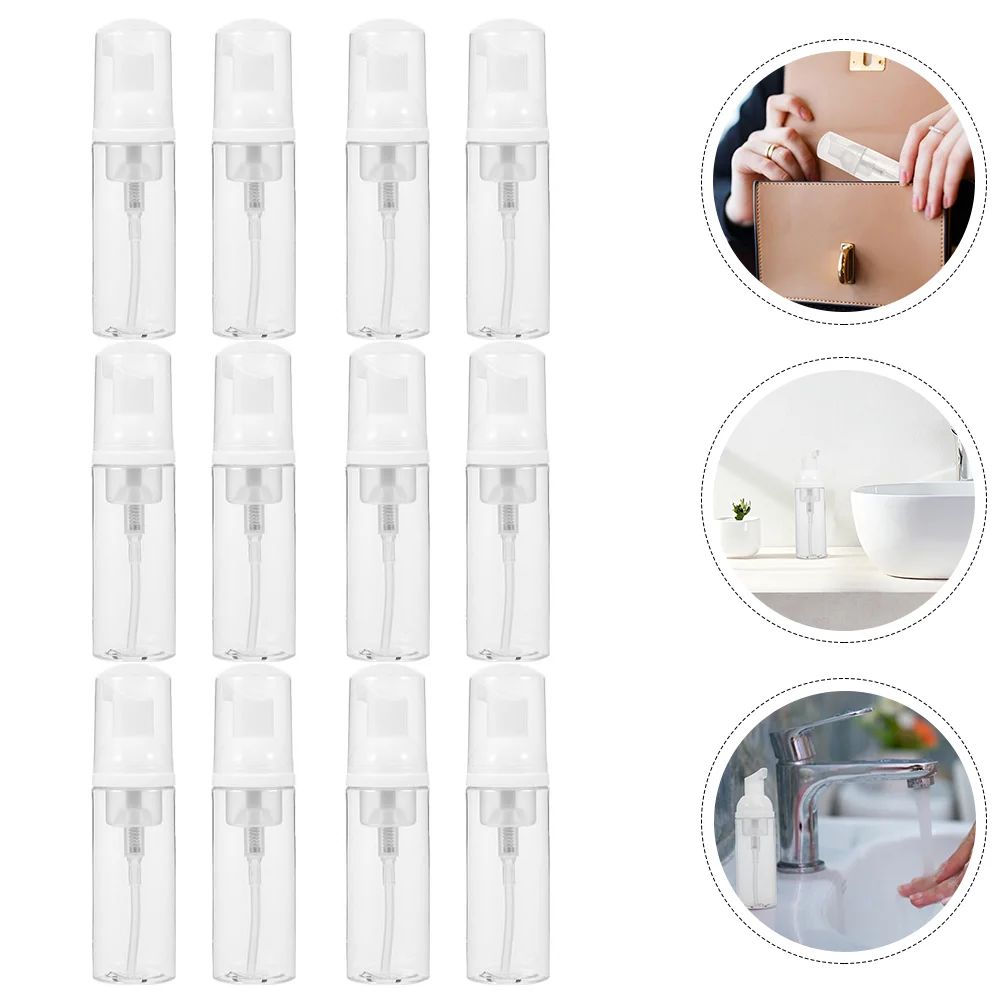 

12Pcs 50ml Foaming Bottle Dispenser for Shampoo Shower Facial Cleanser