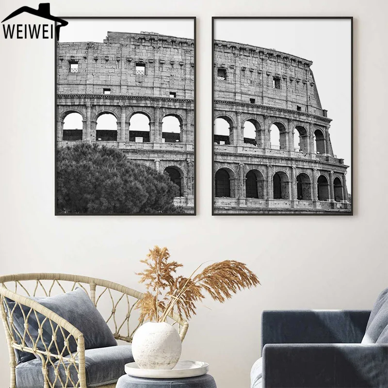 Постеры для рисования на холсте с изображением итальянского Колизея - купить по