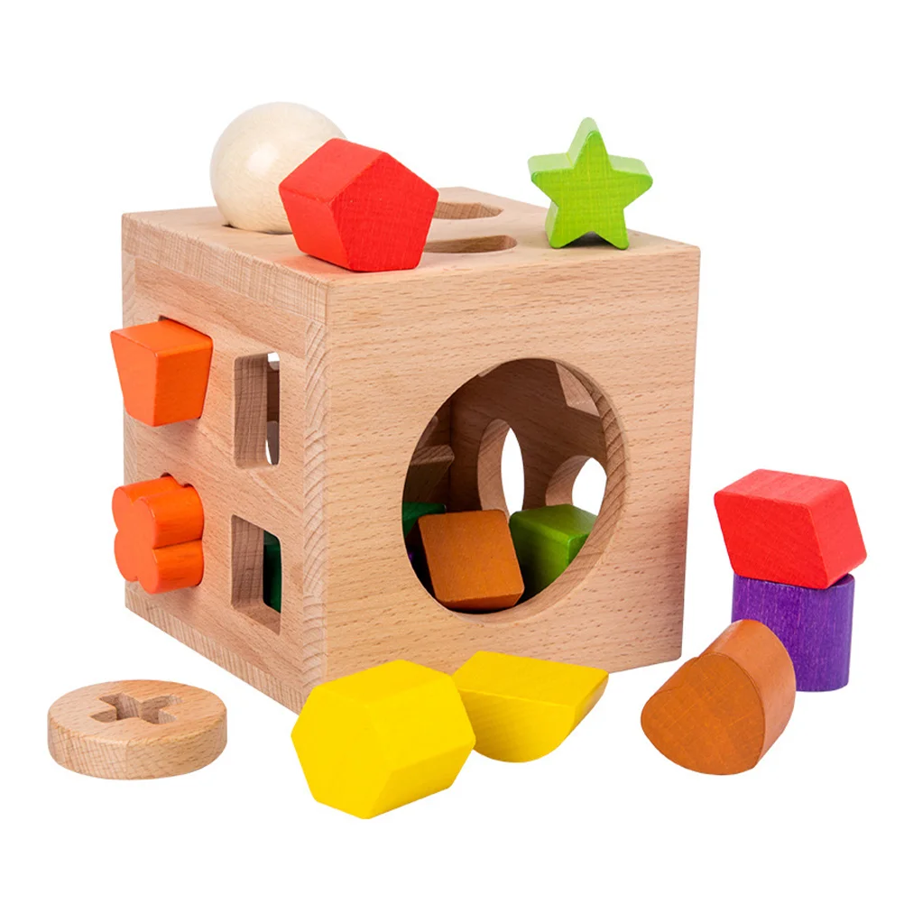 

1 Set Shape Matching Building Block Wooden Block Early Educational