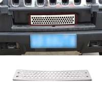 for hummer h2 2003 2009 car styling stainless steel silver car front bumper grille air intakes cover mesh trim car accessories