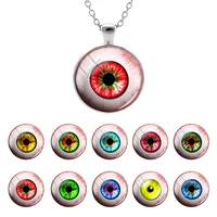 joinbeauty eye pattern image glass dome choker flat pendant cabochon link chain necklaces fashion jewelry special offer fxq445