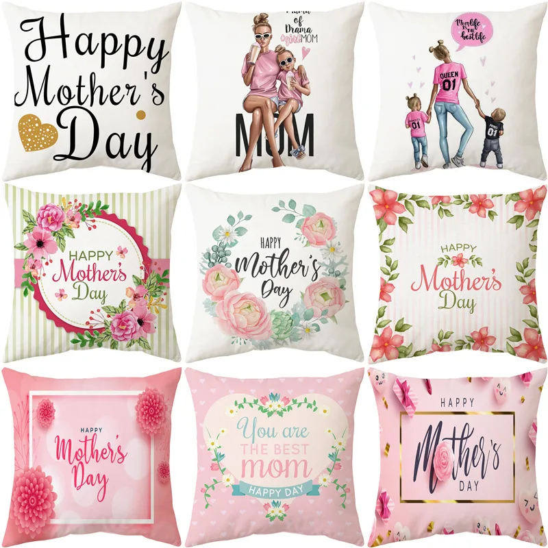 

Декоративная Наволочка на день матери, лучшие подарки для мам, удобная короткая плюшевая наволочка 45x45 см