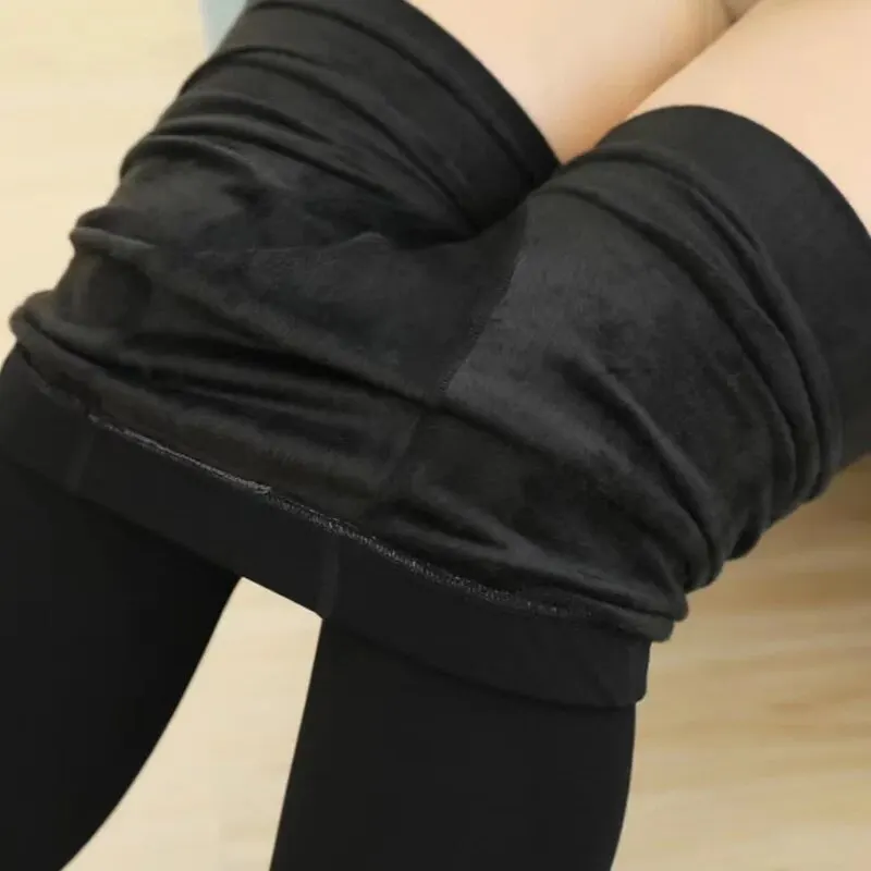 Женские Леггинсы С Высокой Талией На Флисовой Подкладке Зимние Тренировочные