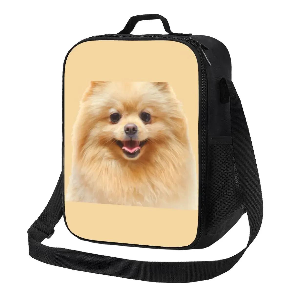 Изолированные сумки для обеда Pomerania собак школы офиса Spitz Pet многоразовый